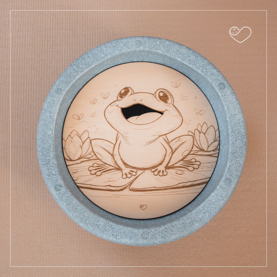 Stapelstein Aktivitätsplatte "Frosch auf Seerose"