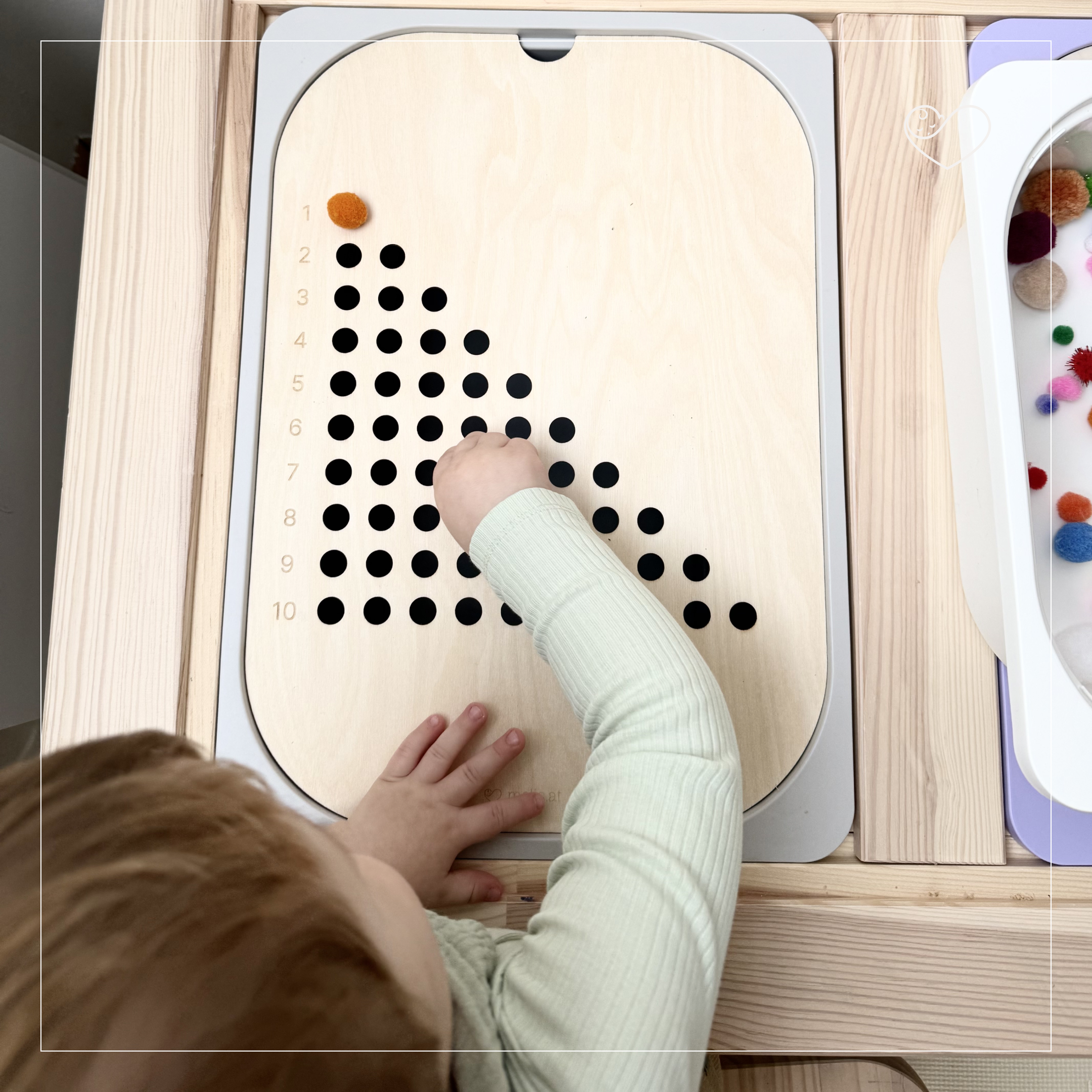 Aktivitätsplatte Trofast "Zählen üben"