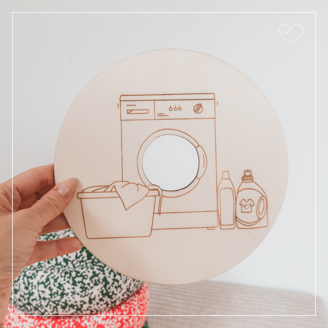 Stapelstein Aktivitätsplatte &quot;Waschmaschine&quot;