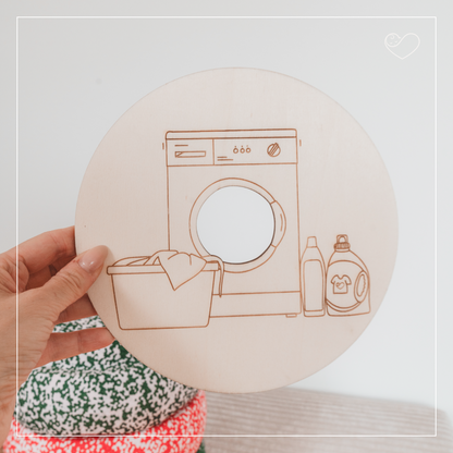 Stapelstein Aktivitätsplatte &quot;Waschmaschine&quot;