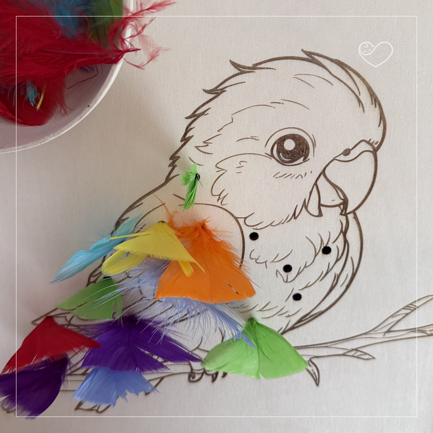 Aktivitätsplatte Trofast "Papagei"