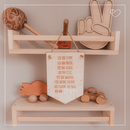 Wandschild &quot;Affirmationen&quot; Personalisiert