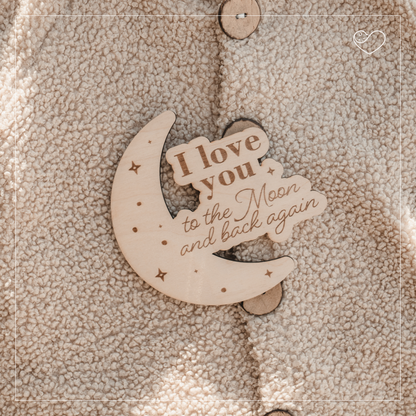Wilkommensschild zur Geburt Mond &quot;I love you to the moon and back again&quot;