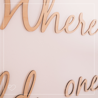 Wandschrift &quot;Where the wild ones play&quot;