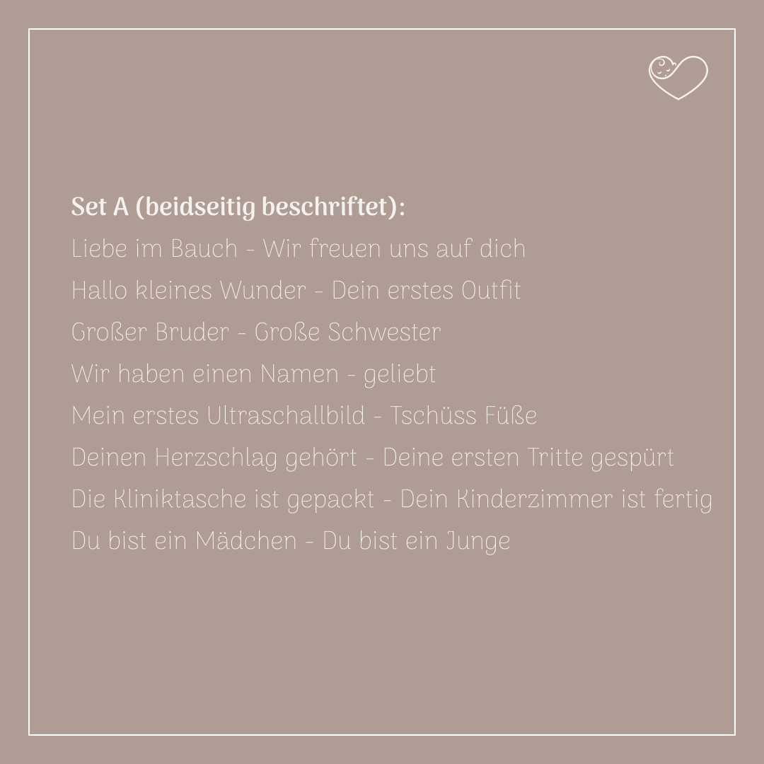 Meilensteinkarten Set &quot;Schwangerschaft&quot;