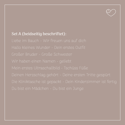 Meilensteinkarten Set &quot;Schwangerschaft&quot;