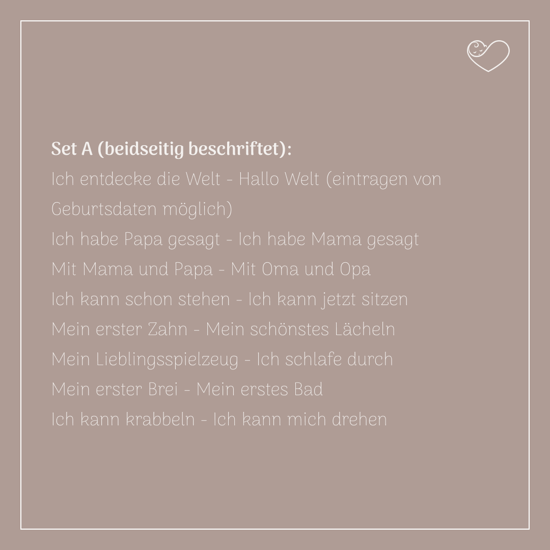 Meilensteinkarten Set "Baby&