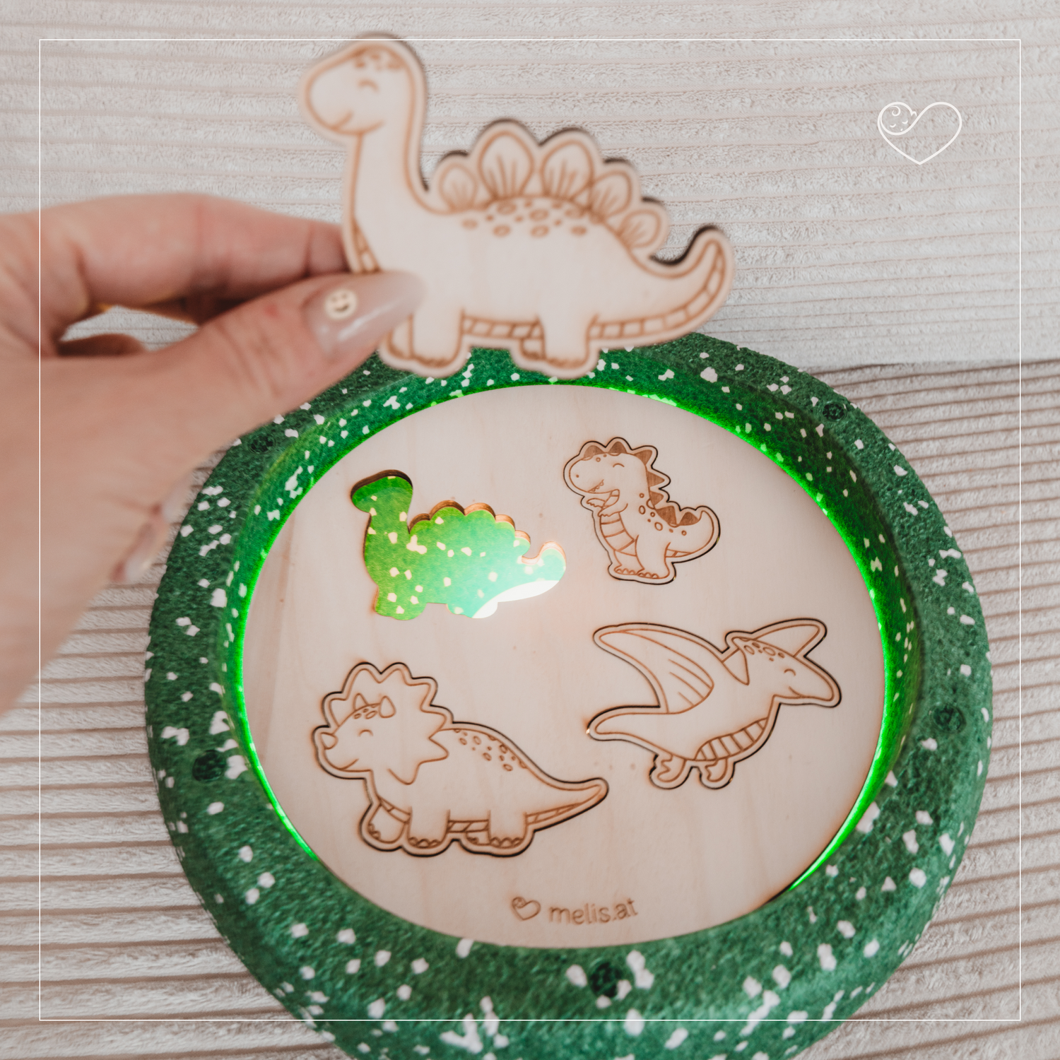 Stapelstein Aktivitätsplatte "Dino Puzzle"