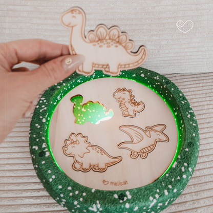 Stapelstein Aktivitätsplatte "Dino Puzzle"