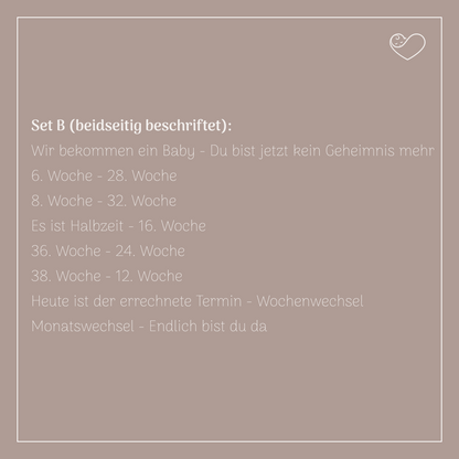 Meilensteinkarten Set &quot;Schwangerschaft&quot;