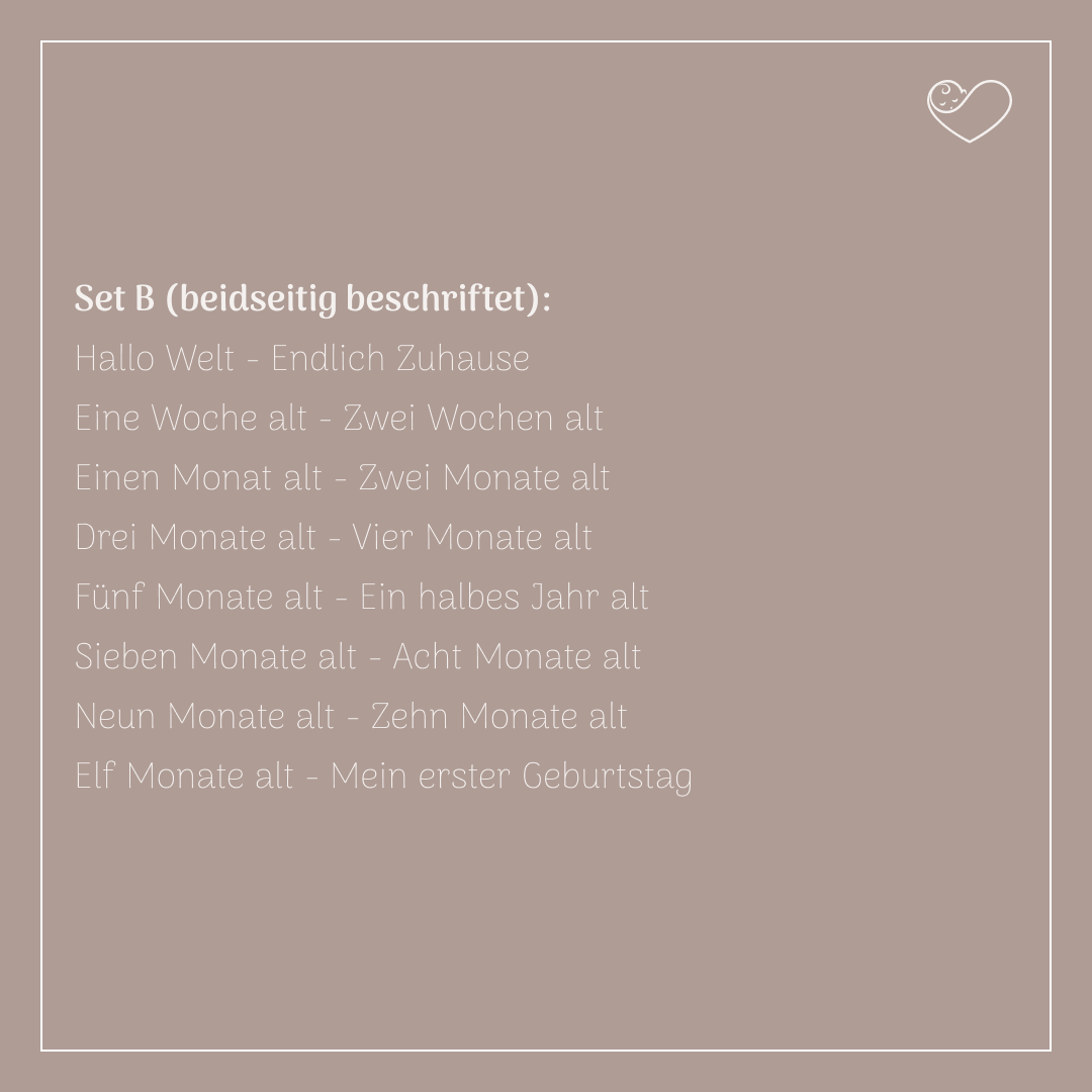 Meilensteinkarten Set "Baby&