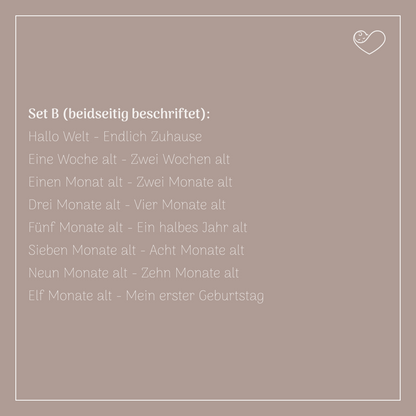 Meilensteinkarten Set "Baby&