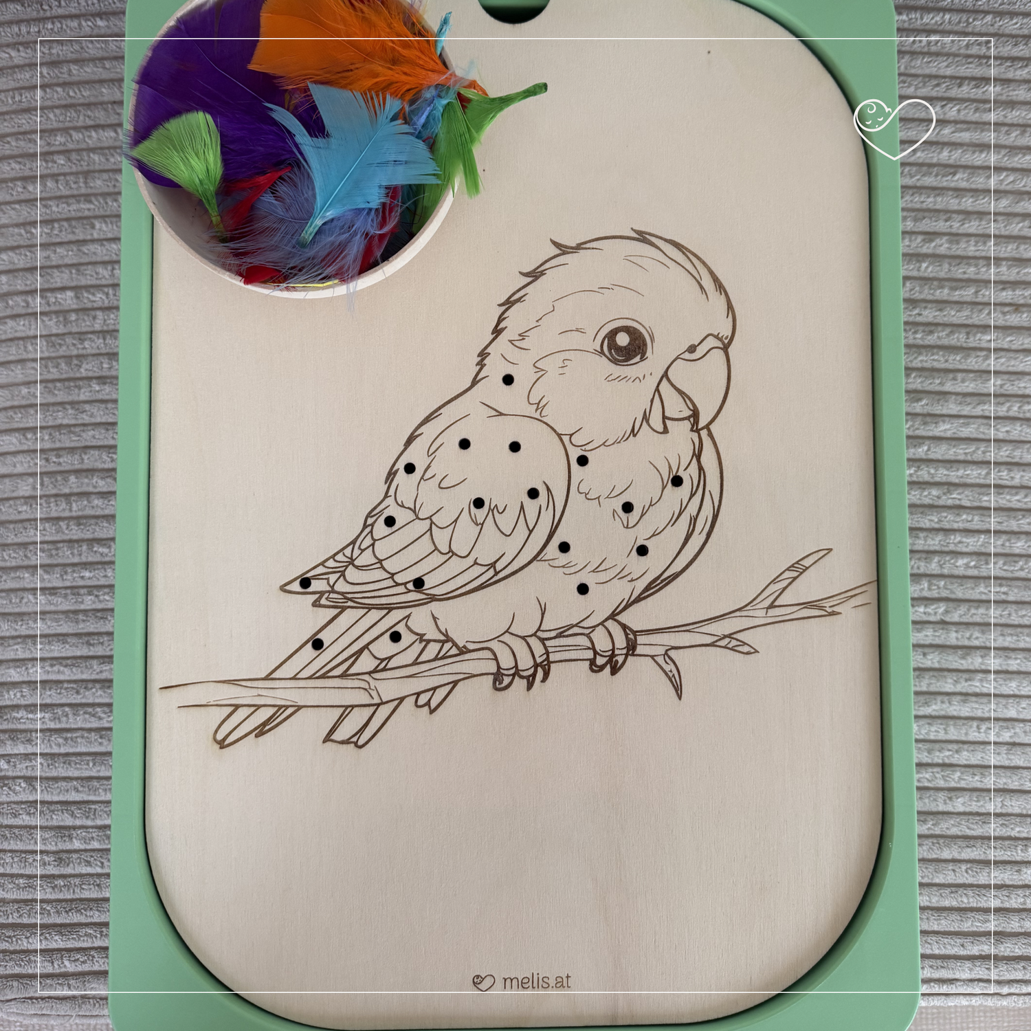 Aktivitätsplatte Trofast "Papagei"