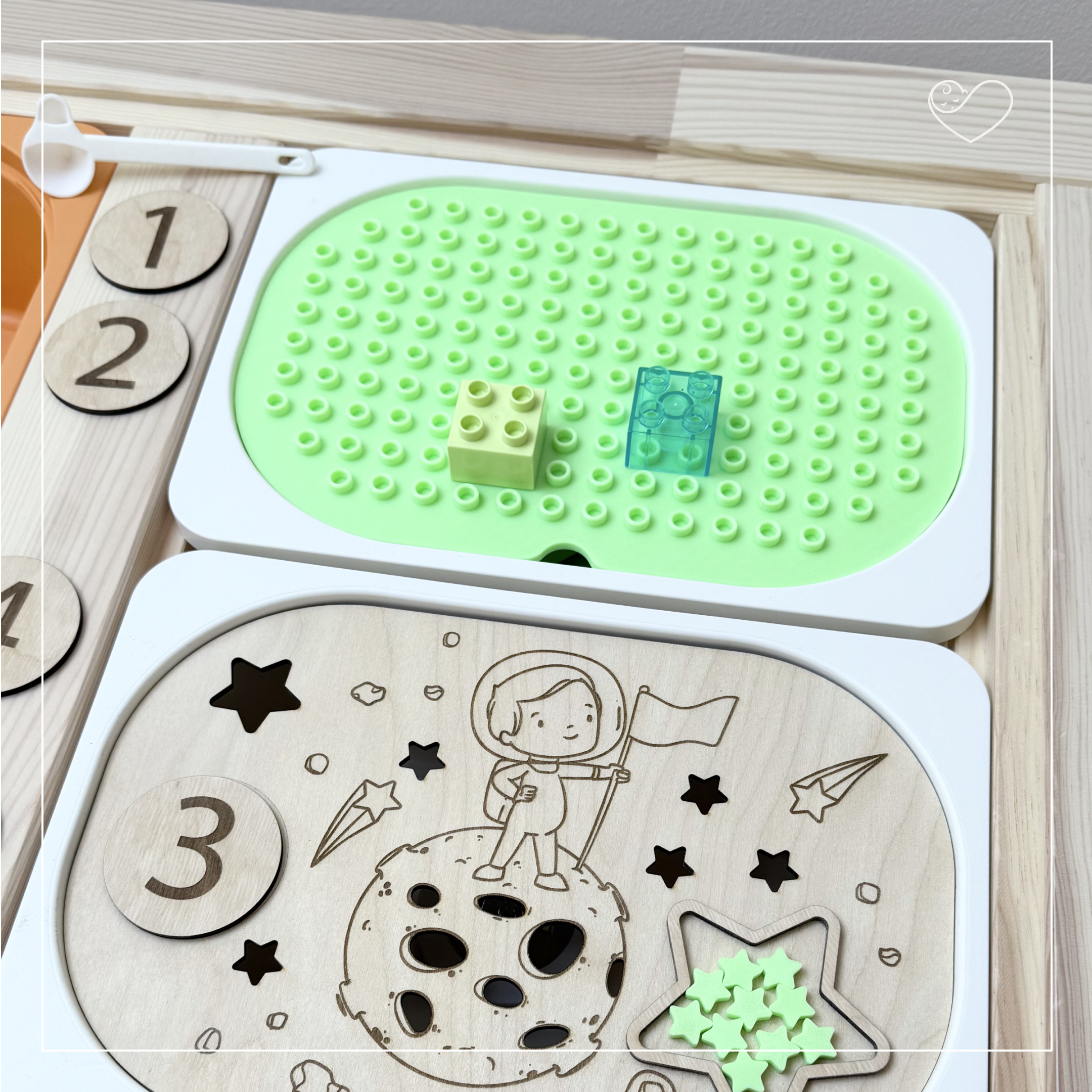 Aktivitätsplatte IKEA Trofast "Baustein"